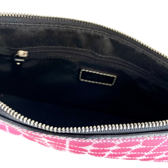 Kate Spade Noel Pink Dot & Leather Mini Shoulder Bag/Baguette Designer Handbag - Picture 7 of 12